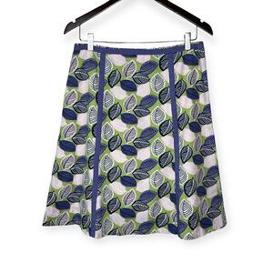 Boden Womens 8 Leaf Print A Line Skirt